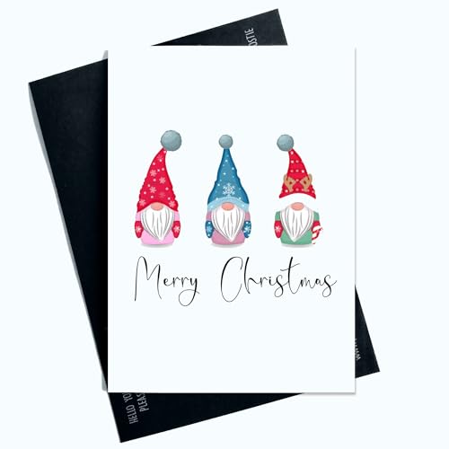 Peachy Antics Frohe Weihnachten Gonk Karte – Festlicher Gruß für Sie oder Ihn, verbreiten Sie Urlaubsstimmung mit dieser bezaubernden und einzigartigen Weihnachtskarte SP148 von Peachy Antics