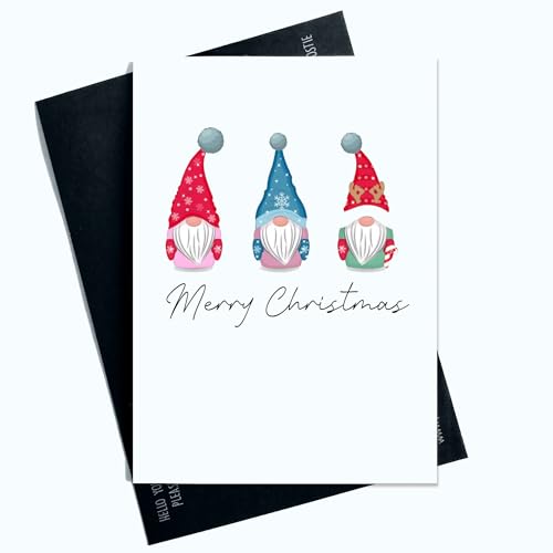 Peachy Antics Frohe Weihnachten Gonk Karte – Festlicher Gruß für Sie oder Ihn mit dieser bezaubernden und einzigartigen Weihnachtskarte SP149 von Peachy Antics