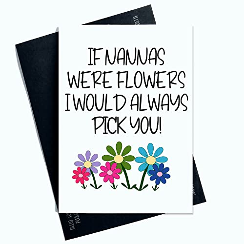 Peachy Antics Lustige Geburtstagskarte mit Aufschrift If Nannas Were Flowers I Would Always Pick You, SP4 von Peachy Antics