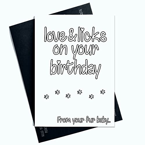 Peachy Antics SP23 Geburtstagskarte mit Aufschrift Love and Licks On Your, witzig von Peachy Antics