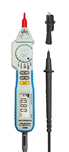 Digitales Stift-Multimeter, NCV Digitaler Spannungsprüfer mit LED-Anzeige, Voltmeter, elektronisches Amperemeter, Durchgangsprüfer, AC/DC, 2000 Zähler, Data Hold, Logik-Test - Max. 600 V von PeakTech