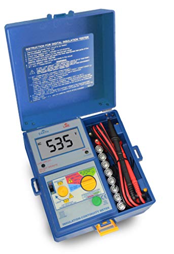 Isolationsmessgerät 2.000 Counts 250 V, 500 V, 1000 V - 2000 Mohm mit Durchgangsprüfer und AC Voltmeter von PeakTech