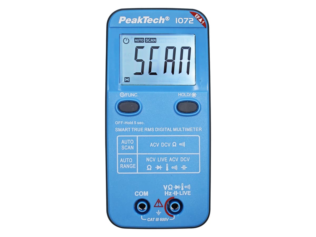 PEAKTECH Smart-Multimeter, P 1072, 600 V AC/DC, NCV, True RMS PEAKTECH Smart-Multimeter, P 1072, 600 V AC/DC, NCV, True RMS von PeakTech