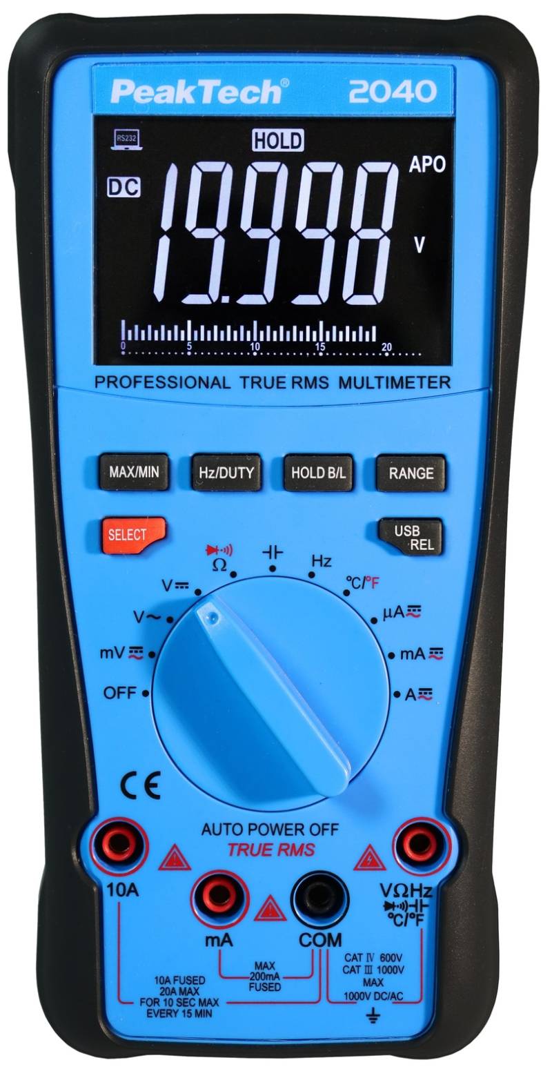 PEAKTECH True RMS Multimeter, P 2040, 20.000 Counts, USB von PeakTech