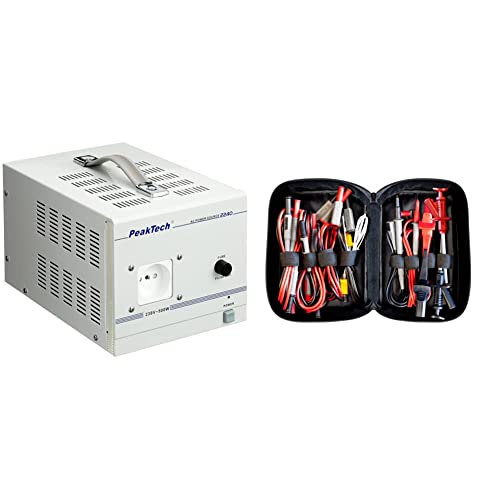 Peak Tech P 2240 – Trenntransformator, Schutzklasse 1, Mobiler Einsatz, 230 V, 500 W - 160 x 125 x 235 mm & Peak Tech P 8200 – Messzubehör Set für Digital Multimeter - 14-teilig inkl. Tasche Peak Tech P 2240 – Trenntransformator, Schutzklasse 1, Mobiler Einsatz, 230 V, 500 W - 160 x 125 x 235 mm & Peak Tech P 8200 – Messzubehör Set für Digital Multimeter - 14-teilig inkl. Tasche von PeakTech
