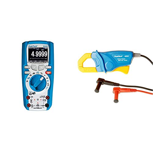 PeakTech 18157 True RMS Profi-Multimeter und PeakTech 200 Stromklemmenadapter-AC für Digitalmultimeter von PeakTech