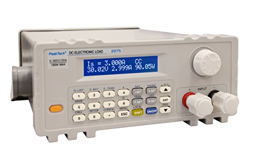 PeakTech 2275 – Programmierbare DC-Elektronische Last 150W mit genauem LCD-Display, USB-to-COM Adapter, Dynamische Lastprüfung, Konstantmodus, Gleichspannungen bis zu 360V, Entladeprüfer für Batterien PeakTech 2275 – Programmierbare DC-Elektronische Last 150W mit genauem LCD-Display, USB-to-COM Adapter, Dynamische Lastprüfung, Konstantmodus, Gleichspannungen bis zu 360V, Entladeprüfer für Batterien von PeakTech