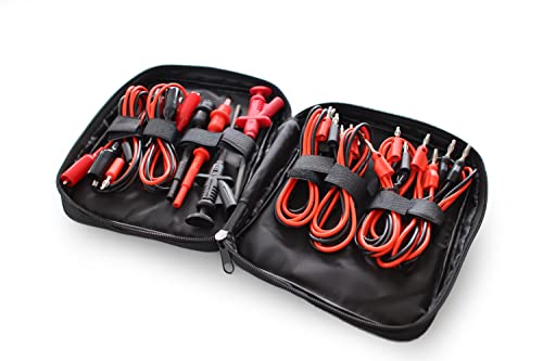 PeakTech P 8201 – 19-Teiliges Messkabel Set für Labornetzteil und Multimeter – Mit Messspitzen, Bananenstecker Kabel, Krokodilklemmen, Messleitungen und Laborleitungen mit Bananensteckern in 4mm von PeakTech