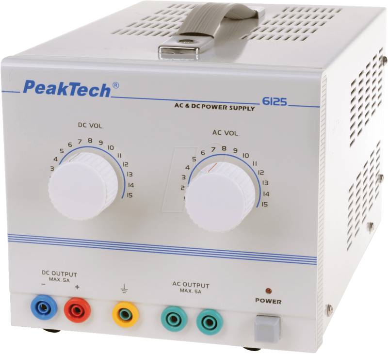 PeakTech AC-Netzteil und DC-Stromversorgung 2 Kan. ...15 VDC VDC 5 A / ...15 VAC VAC 5 (PeakTech 6125) von PeakTech