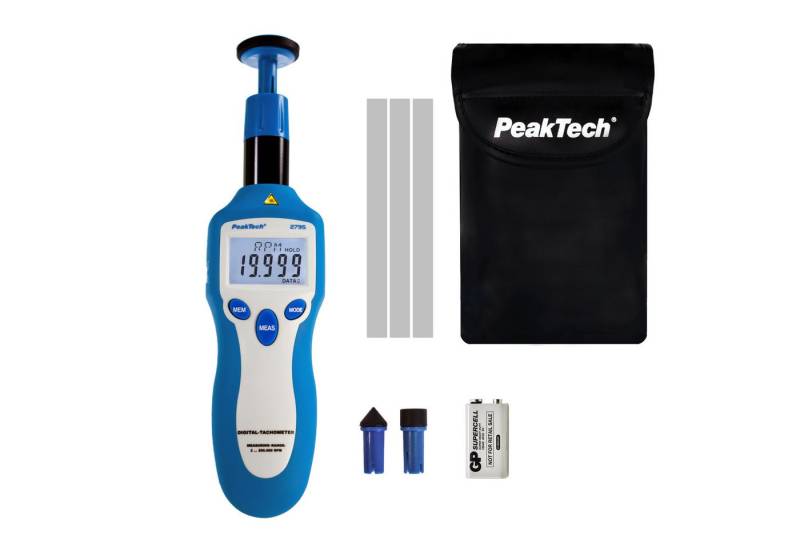 PeakTech Drehzahlanzeige PeakTech P 2795: Drehzahlmessgerät ~ 200.000 Counts, 1-tlg. von PeakTech