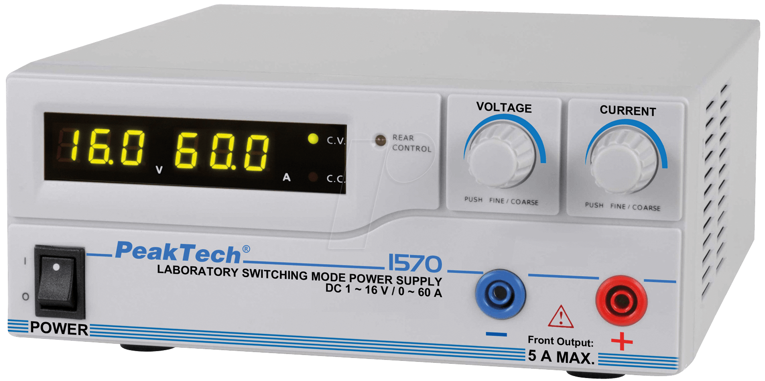 PeakTech Labornetzgerät 1 Kan. ...16 VDC VDC 60 A, Programmierbar (PeakTech 1570) von PeakTech