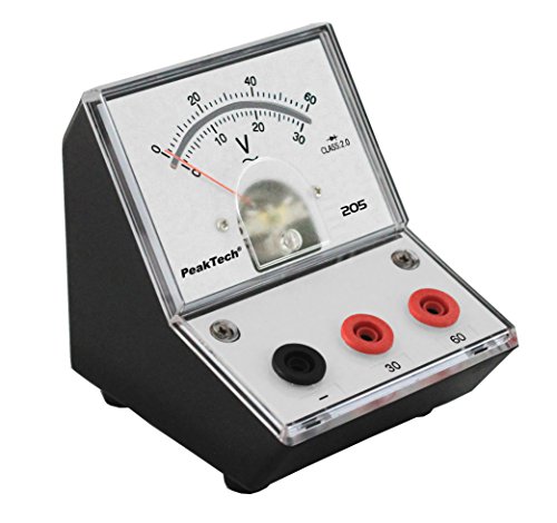 PeakTech P 205-12 Spannungsmessgerät/Voltmeter Analog/Messgerät mit Spiegelskala 0 … 30V/ 60V AC PeakTech P 205-12 Spannungsmessgerät/Voltmeter Analog/Messgerät mit Spiegelskala 0 … 30V/ 60V AC von PeakTech