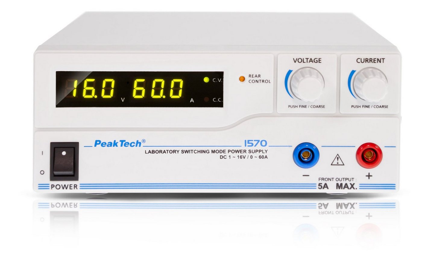 PeakTech PeakTech 1570: DC Schaltnetzgerät ~ 1 - 16V / 0 - 60A ~ programmierbar Labor-Netzteil PeakTech PeakTech 1570: DC Schaltnetzgerät ~ 1 - 16V / 0 - 60A ~ programmierbar Labor-Netzteil von PeakTech