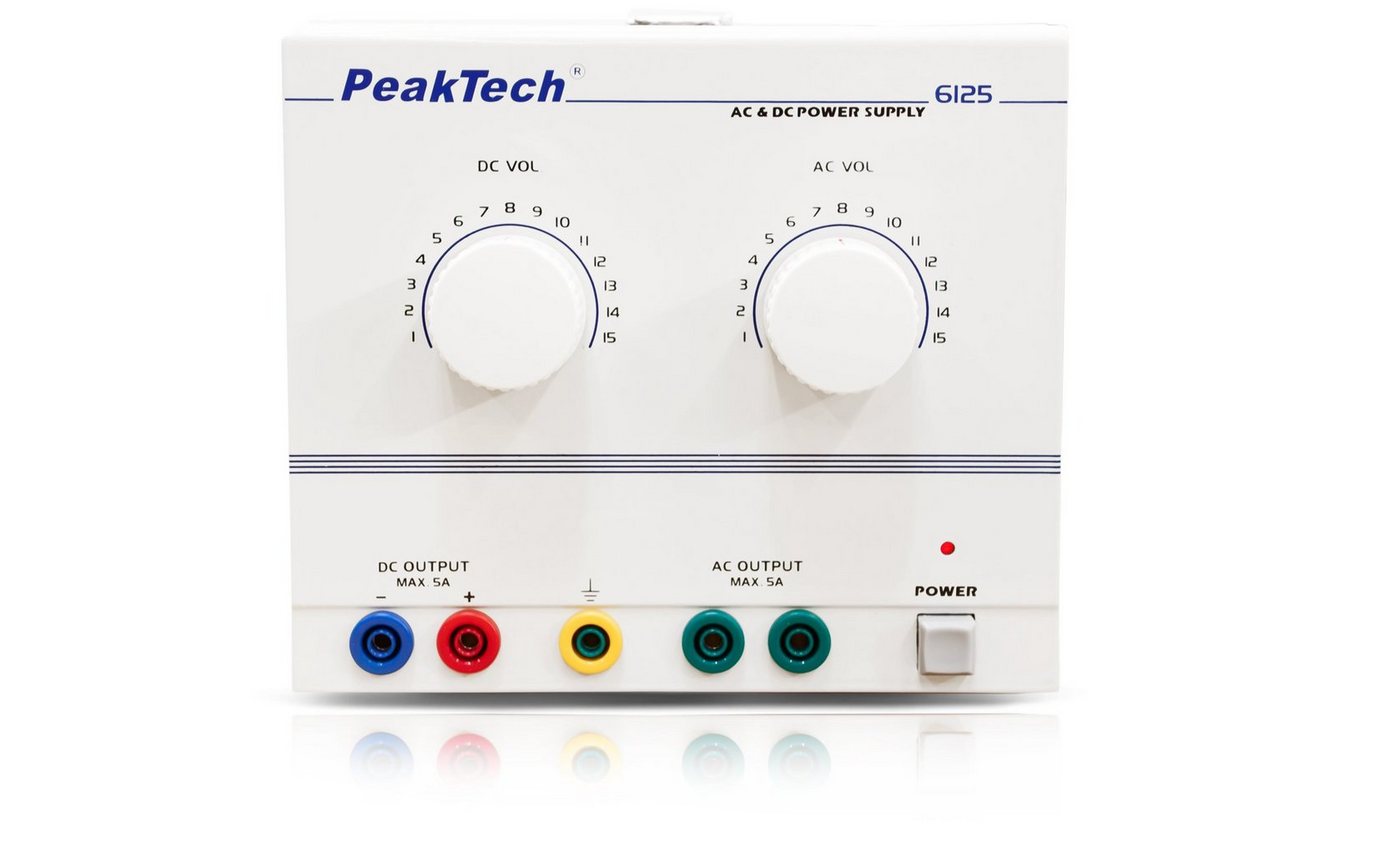 PeakTech PeakTech 6125: AC/DC Labornetzgerät ~ 1 - 15V / 5 A Labor-Netzteil von PeakTech