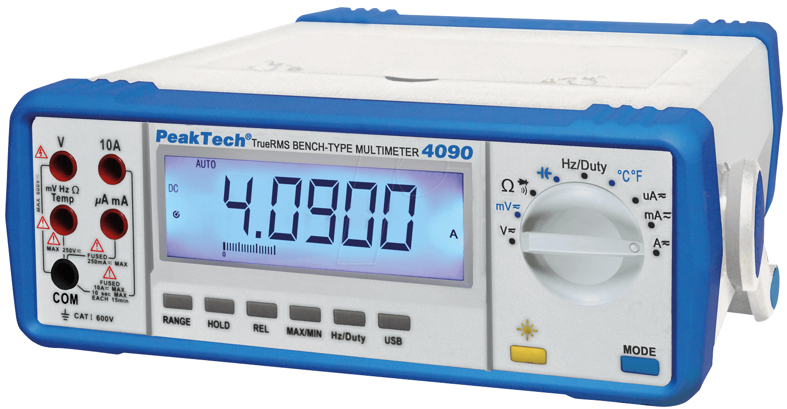 PeakTech Tischmultimeter TRMS AC 600 VDC 10 ADC (PEAKTECH 4090) von PeakTech
