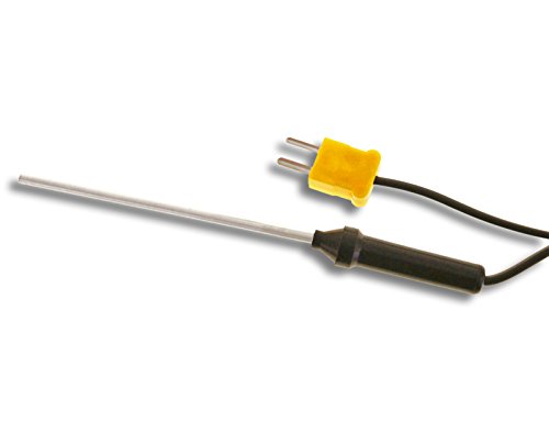 PeakTech Typ K Stabtemperaturfühler -50 °C bis 300 °C / Langer Temperaturfühler in 75 mm Stab-Bauform mit Kabellänge, 1 Stück, TF-55 von PeakTech