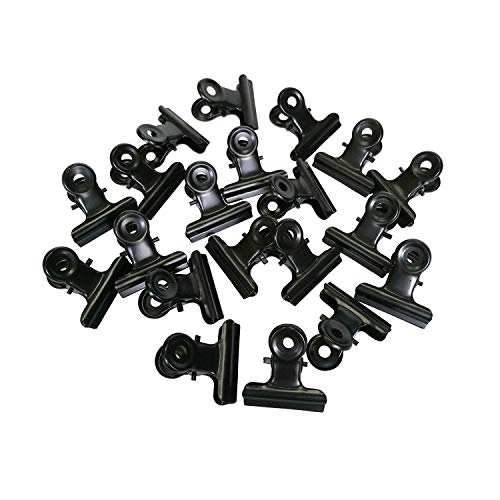 10 Stück Bulldogg clips Büroklammern Briefklemmer Starke Federkraft Binder Clips Verschlussclips Schwarz Papierklammer groß Metall Klemmen für Büro Küche Zuhause (31) von Peakpet