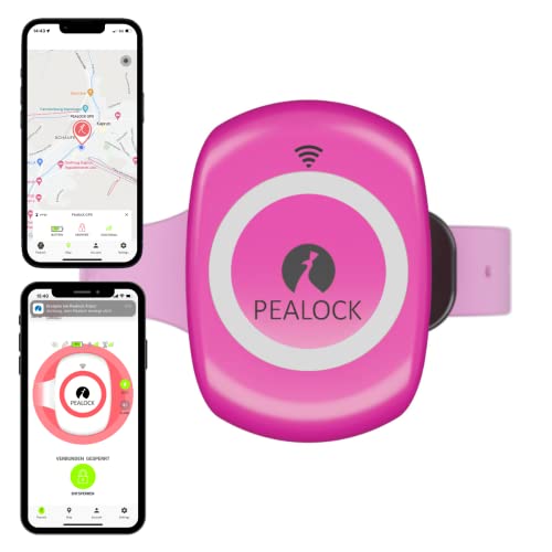 Pealock Smartes Elektronisches Fahrradschloss mit Alarm und GPS - Bewegungsmelder, Integrierter Alarm und GPS-Ortung - Rosa von Pealock