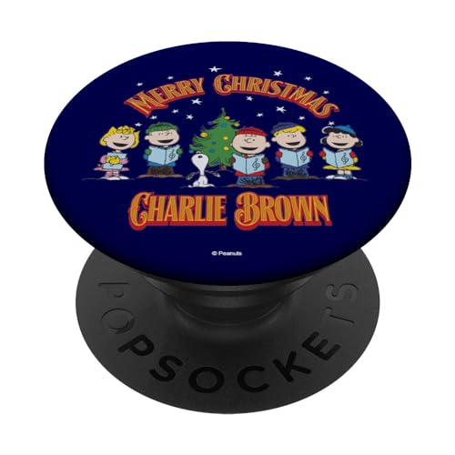 Peanuts Charlie Brown Merry Christmas Carol PopSockets mit austauschbarem PopGrip von Peanuts