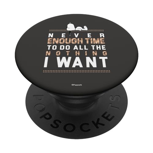 Peanuts Snoopy Nie genug Zeit PopSockets Klebender PopGrip von Peanuts