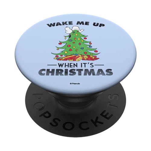Peanuts Snoopy Weck mich auf, wenn Weihnachten ist PopSockets mit austauschbarem PopGrip von Peanuts