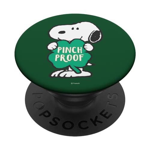 Peanuts St Patrick's Day Snoopy Pinch Proof PopSockets mit austauschbarem PopGrip von Peanuts