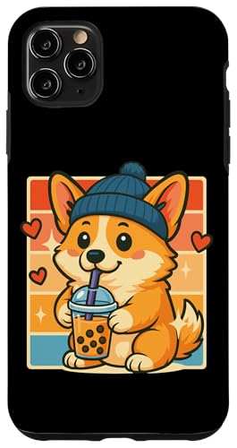 Boba Bubble Tea-Liebhaber, Corgi, trinkt Bubble Tea-Fan Hülle für iPhone 11 Pro Max von Pearl Milk Tea Designs for Bubble Tea Enthusiasts