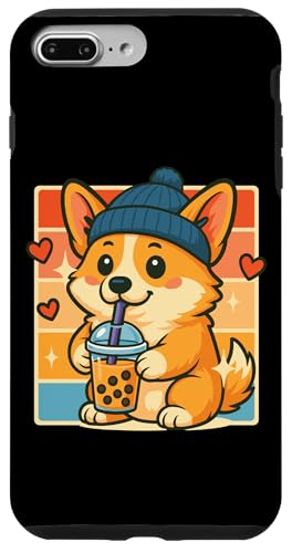 Boba Bubble Tea-Liebhaber, Corgi, trinkt Bubble Tea-Fan Hülle für iPhone 7 Plus/8 Plus von Pearl Milk Tea Designs for Bubble Tea Enthusiasts