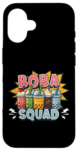 Boba Bubble Tea-Liebhaber Boba Squad Bubble Tea-Enthusiast Hülle für iPhone 16 von Pearl Milk Tea Designs for Bubble Tea Enthusiasts