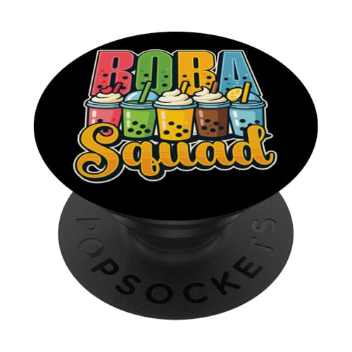 Boba Bubble Tea-Liebhaber Boba Squad Bubble Tea-Enthusiast PopSockets Klebender PopGrip Boba Bubble Tea-Liebhaber Boba Squad Bubble Tea-Enthusiast PopSockets Klebender PopGrip von Pearl Milk Tea Designs for Bubble Tea Enthusiasts