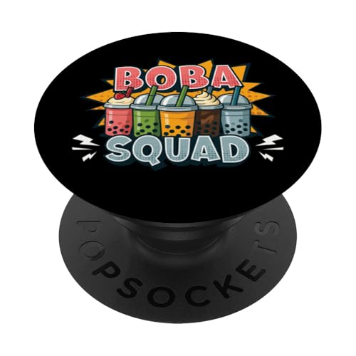 Boba Bubble Tea-Liebhaber Boba Squad Bubble Tea-Enthusiast PopSockets Klebender PopGrip Boba Bubble Tea-Liebhaber Boba Squad Bubble Tea-Enthusiast PopSockets Klebender PopGrip von Pearl Milk Tea Designs for Bubble Tea Enthusiasts