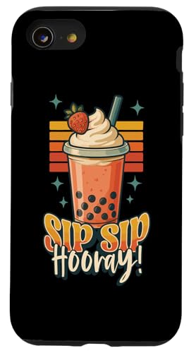 Boba Bubble Tea-Liebhaber Boba nippt an Bubble Tea-Enthusiast Hülle für iPhone SE (2020) / 7 / 8 von Pearl Milk Tea Designs for Bubble Tea Enthusiasts