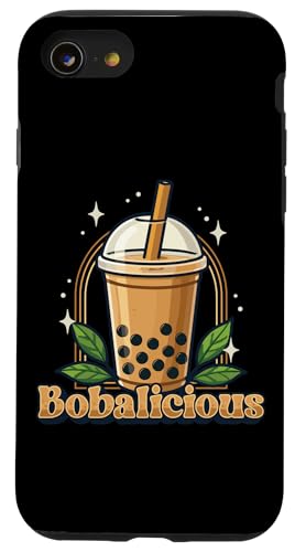 Boba Bubble Tea-Liebhaber Bobalicious Bubble Tea-Enthusiast Hülle für iPhone SE (2020) / 7 / 8 von Pearl Milk Tea Designs for Bubble Tea Enthusiasts
