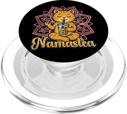 Boba Bubble Tea-Liebhaber Namastea Yoga-Bubble Tea-Enthusiast PopSockets PopGrip für MagSafe Boba Bubble Tea-Liebhaber Namastea Yoga-Bubble Tea-Enthusiast PopSockets PopGrip für MagSafe von Pearl Milk Tea Designs for Bubble Tea Enthusiasts