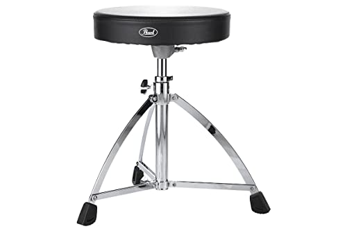 PEARL Drum Throne D-730S With Round Vinyl Seat And Single Braced Tripod Base von Pearl