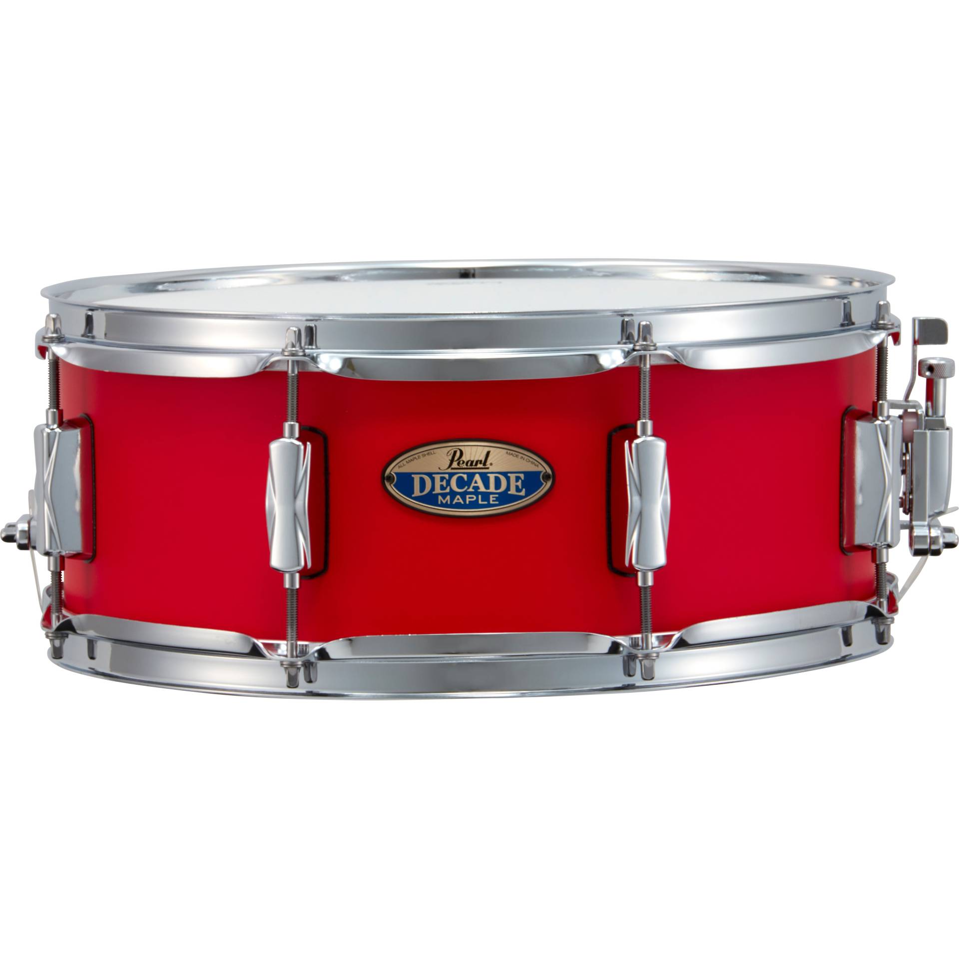 Pearl DMP1455S/C899 Decade Maple Matte Racing Red 14x5.5 inch snaredrum von Pearl