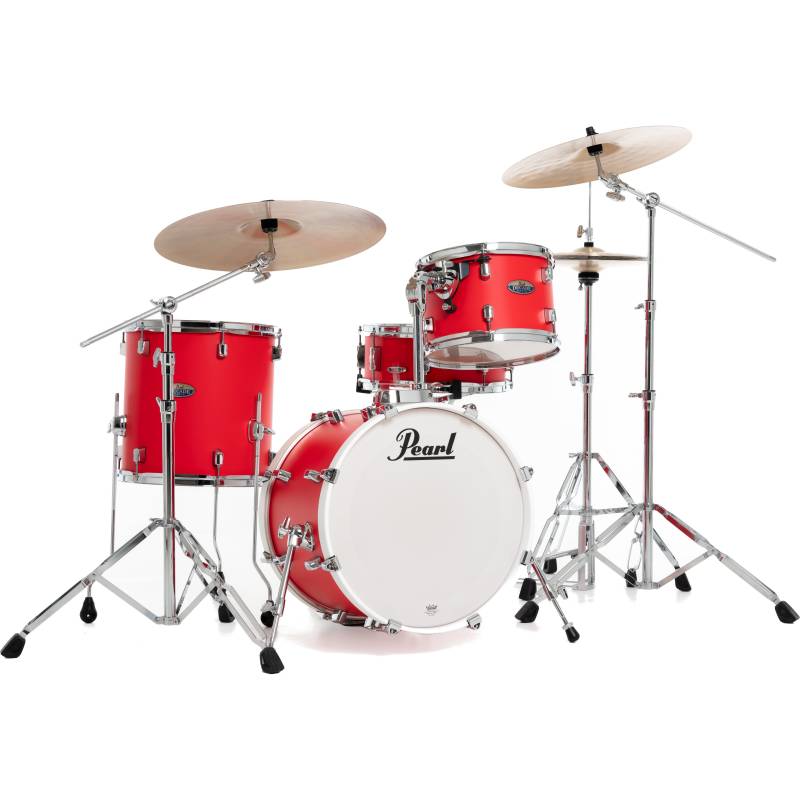 Pearl DMP984/C899 Decade Maple Matte Racing Red 4-piece Drum Kit von Pearl