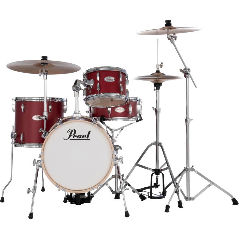 Pearl MT564/C-D747 Midtown Compact 4-Piece Drum Kit + Hardware (Matte Red) von Pearl