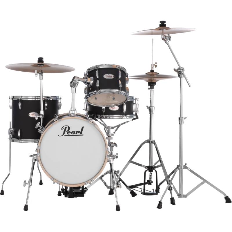 Pearl MT564/C-D752 Midtown Compact 4-Piece Drum Kit + Hardware (Matte Black) von Pearl