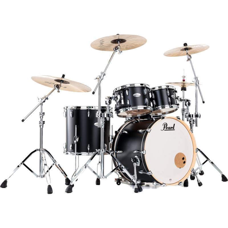 Pearl PMX924XSP/C339 Professional Maple 4-Piece Shell Set (Matte Caviar Black) von Pearl