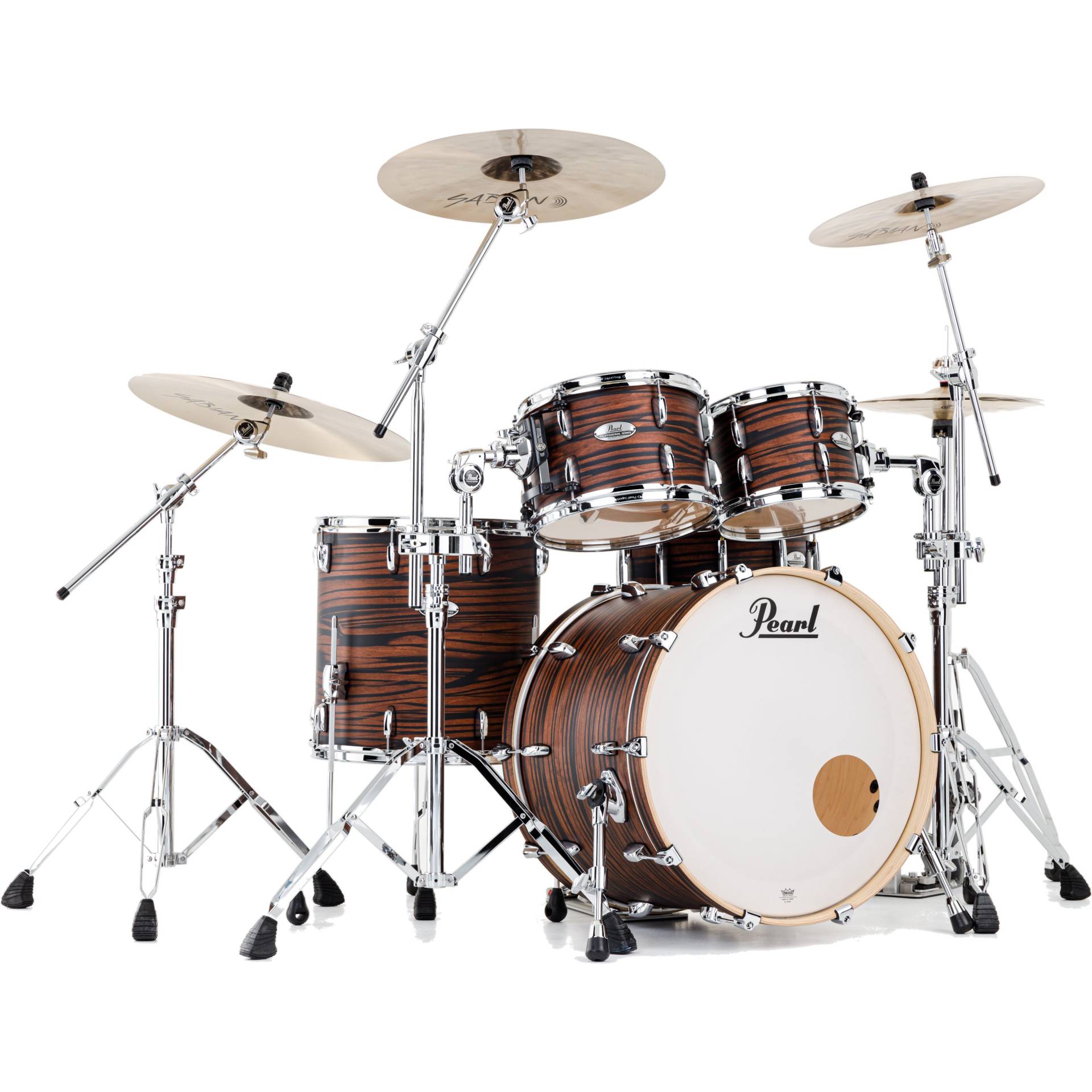Pearl PMX924XSP/C883 Professional Maple 4-Piece Shell Set (Matte Mocha Swirl) von Pearl