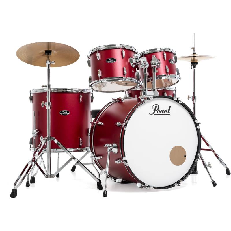 Pearl RS525SC/C747 Roadshow Matte Red Drum Kit + Cymbals von Pearl
