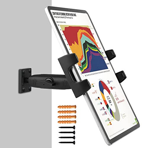 Peastrex Tablet IPad Wand Halterung mit langem Arm 360 Grad verstellbar für 4~13,5 Zoll Tablet Handy, iPad Galaxy Tab, iPhone, Zuhause, Klassenzimmer von Peastrex