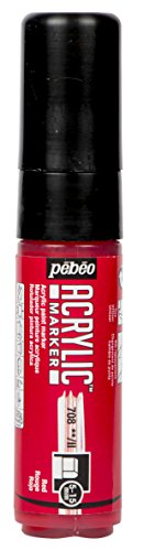 Pébéo 201708 Marker Acryl Spitze 5 – 15 mm rot von Pebeo
