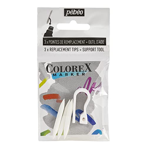 Pébéo Colorex Marker Mine – Mehrzweck-Pinselspitze – Multi-Tool-Tinte – 3 Minen Colorex Marker von Pébéo