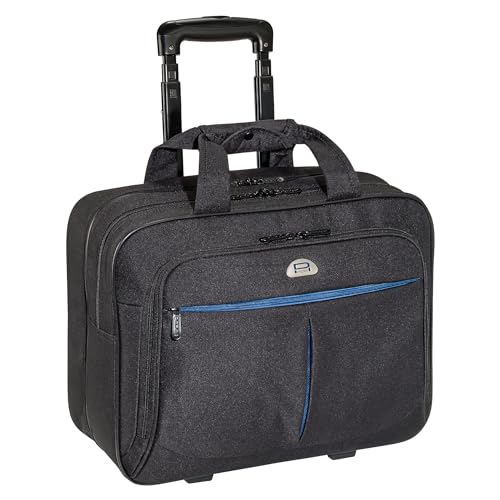 PEDEA Business Trolley Premium Air Laptop-Rollkoffer bis 17,3 Zoll (43,9 cm) mit Übernachtungsfach, schwarz von Pedea