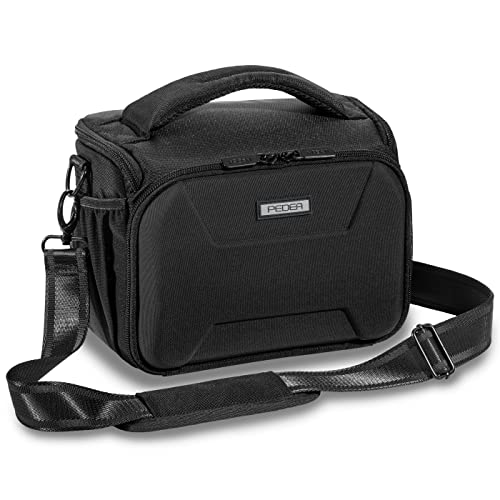 PEDEA DSLR-Kameratasche "Guard" Fototasche für Spiegelreflexkameras mit wasserdichtem Regenschutz, Tragegurt und Zubehörfächern, Gr. XL schwarz von Pedea
