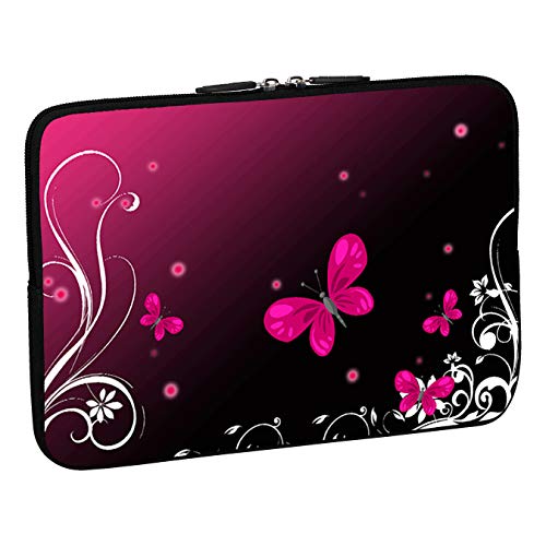 PEDEA Design Schutzhülle Notebook Tasche bis 15,6 Zoll (39,6cm), Butterfly von Pedea