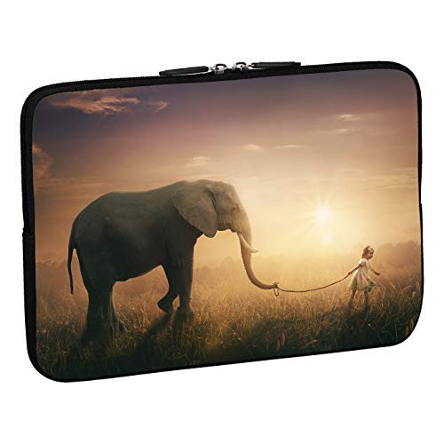 PEDEA Design Schutzhülle Notebook Tasche bis 15,6 Zoll (39,6cm), Elephant von Pedea