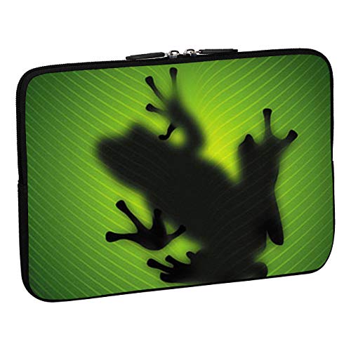 PEDEA Design Schutzhülle Notebook Tasche bis 15,6 Zoll (39,6cm), Green Frog von Pedea